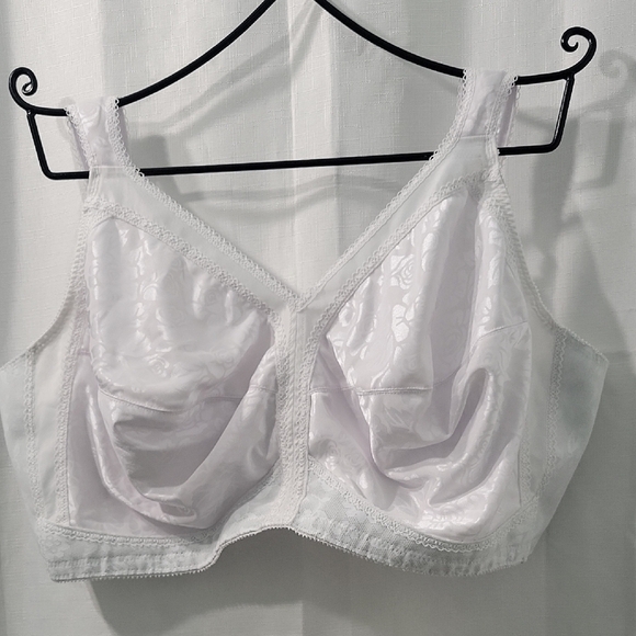 Playtex Classic White No Wire Full coverage Wide Straps Bra plus Size 50DD - Picture 1 of 8